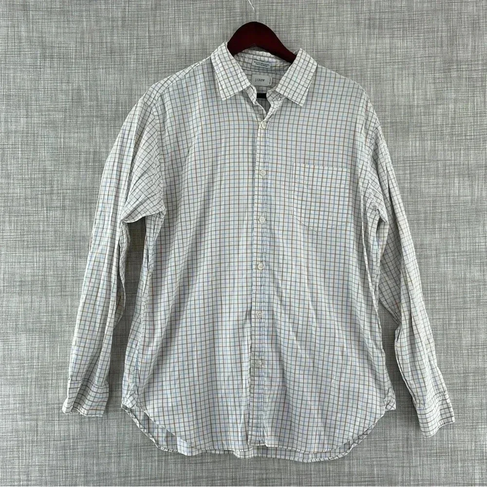💥  J. Crew Size Large Men's Long Sleeve button down Shirt 9306